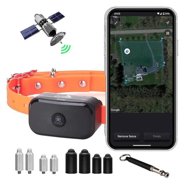 User-Friendly GPS Dog Collar with Easy Visual Fence Setup on Smartphone APP