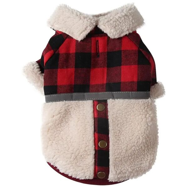 V-Collar Fleece Dog Coats for Small Dogs with Lightweight Warmth for Snowy Weather