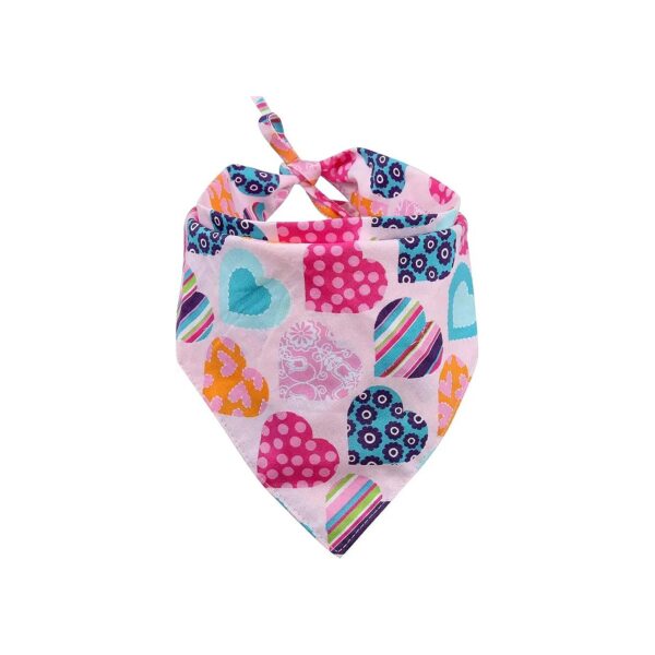 Valentine's Day Triangle Bibs Scarf Accessories for Small Cats Dogs with Soft Fabric