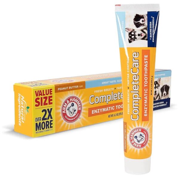 Value Pack of Peanut Butter Flavor Enzymatic Toothpaste for Healthy Puppy Mouths