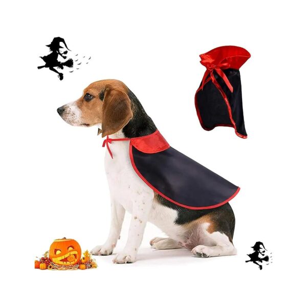 Vampire Cloak for Large Dogs - Comfortable Satin Cape Costume for Halloween and Cosplay