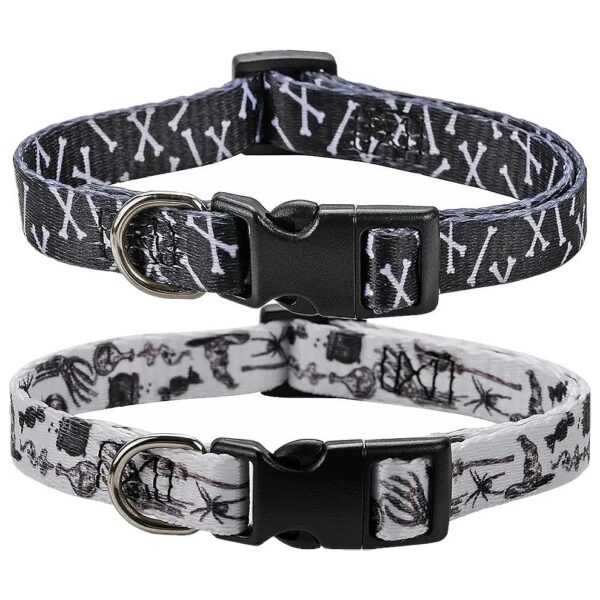 Vampire Skull Adjustable Pet Collar for Tiny Dogs and Puppies