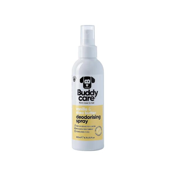 Vanilla and Shea Butter Dog Deodorising Spray with Aloe Vera and Pro Vitamin B5 for Dogs