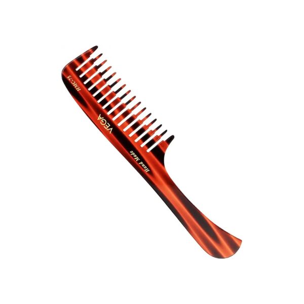 Vega Quality Handmade Plastic Comb for Coarse and Thin Hair Step Grooming