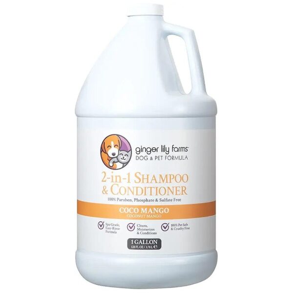 Vegan and Cruelty-Free 2-in-1 Dog Shampoo and Conditioner for Soft Coat