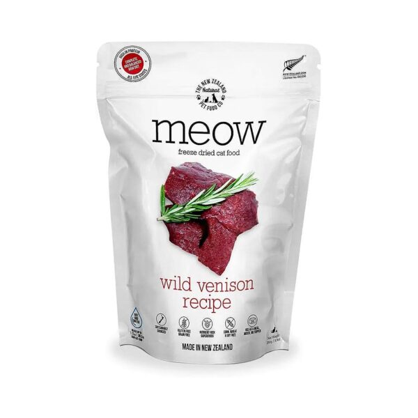 Venison Freeze-Dried Raw Cat Food for Complete Nutrition and Tasty Mixers