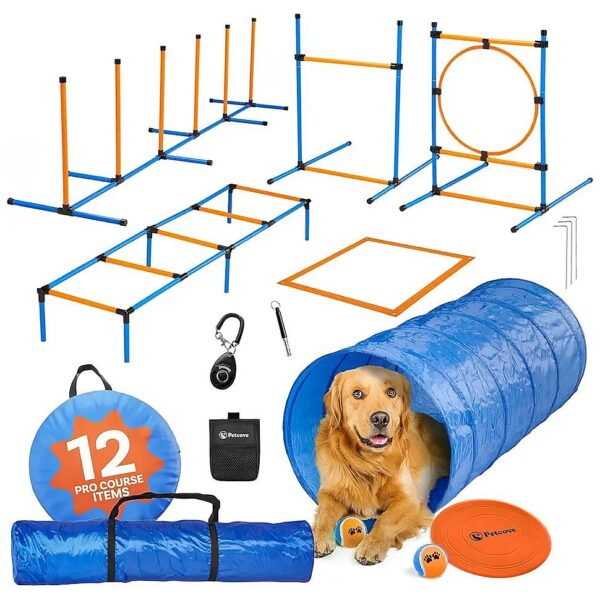 Versatile Dog Agility Course Backyard Set for Indoor and Outdoor Training