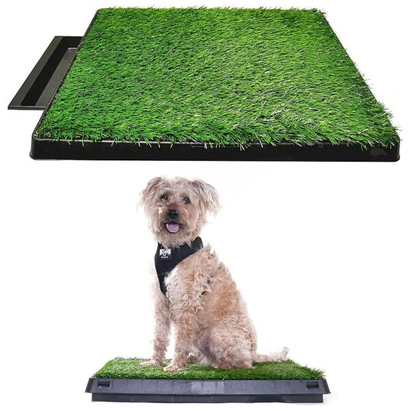 Versatile Dog Relief Station with Synthetic Pet Grass and Tray