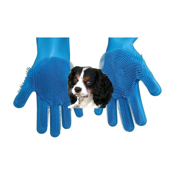 Versatile Pet Grooming Gloves for Bathing, Pet Hair Removal, and Multi-Surface Cleaning