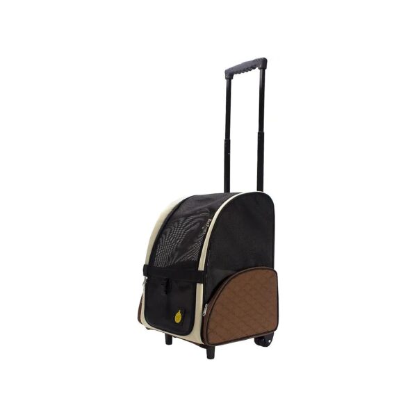 Versatile Pet Travel Carrier with Wheels and Backpack Straps