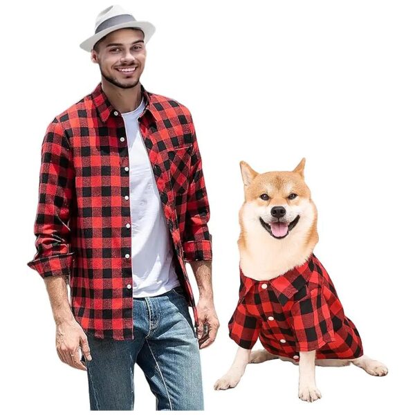 Versatile and Practical Plaid Dog Shirts for Small Medium and Large Dogs