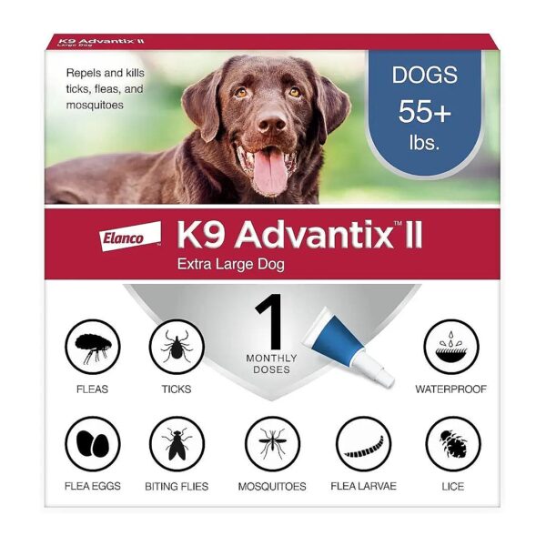 Vet-Recommended Flea Tick Mosquito Lice Treatment for Extra Large Dogs