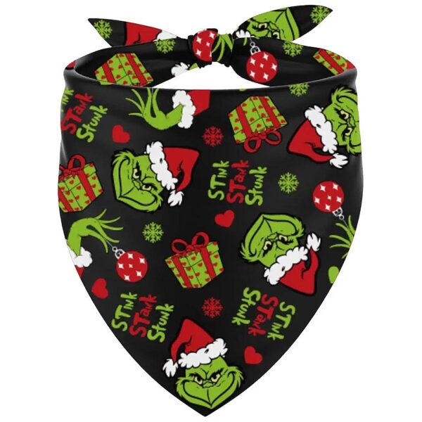 Vibrant Christmas Triangle Bibs and Scarves for Small to Medium Pets