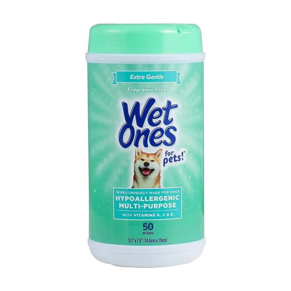 Vitamins A C E Dog Wipes Fragrance Free Pet Grooming Essentials