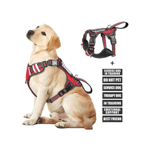 WINSEE's Durable No-Pull Dog Vest with 7 Adjustable Patches and Soft Handle