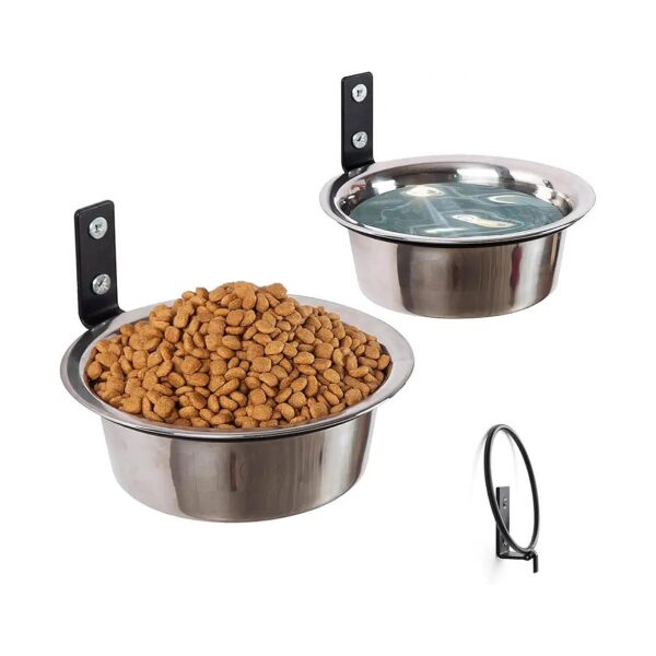 Wall-Mounted Dog Feeder for Reduced Mess and Easy Cleaning