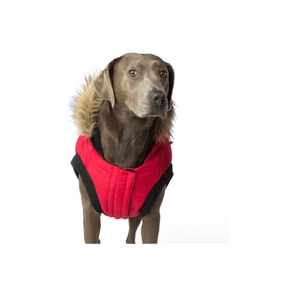 Warm Red Coat for Small to Medium Dogs with 9-11" Back Length