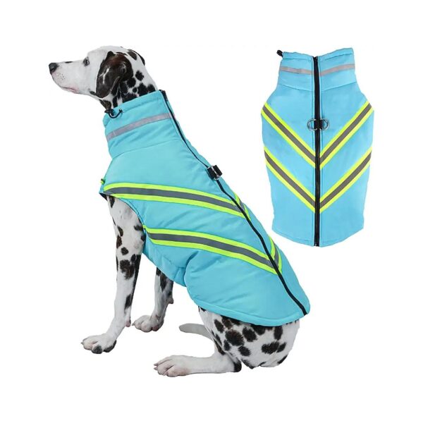 Warm and Waterproof Dog Coat for Small Medium Large Dogs with Reflective Strip