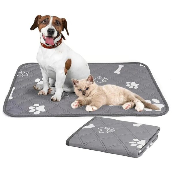 Washable Pee Pads Set of 2 for Dogs and Cats - Reusable Non-Slip Training Mats