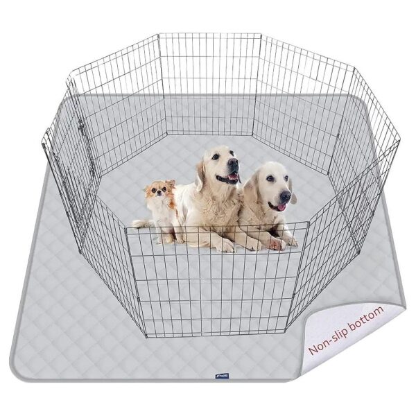 Washable Pee Pads for Dogs Extra Large 65'' x 48'' Reusable Quilted Dog Playpen Pads