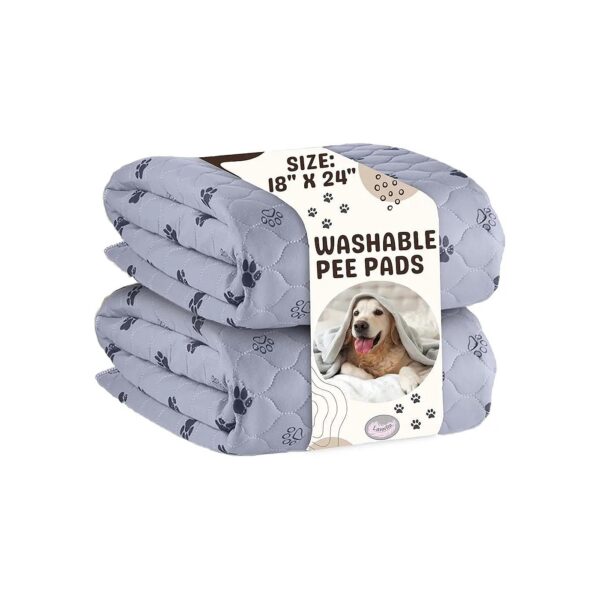 Washable Puppy Pads for Pet Training 18x24 Super Absorbent Waterproof Non Slipurable