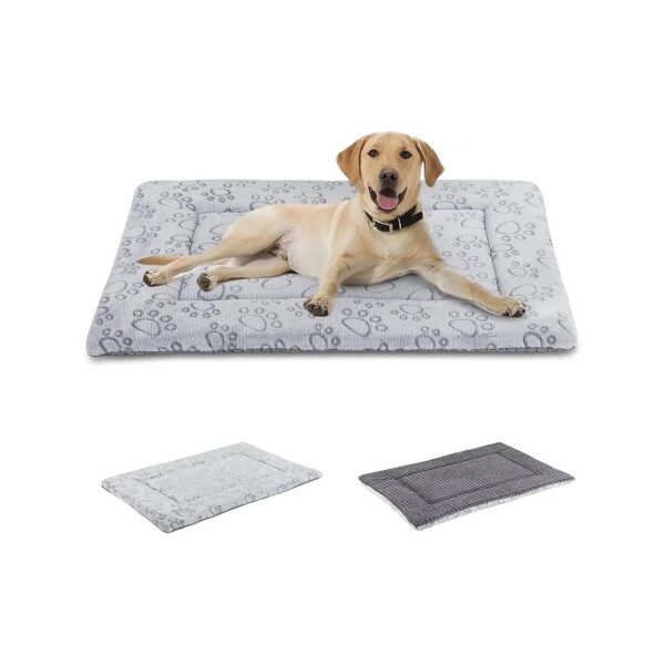 Washable Soft Reversible Plush Dog Bed for Small Medium Large Dogs Cats