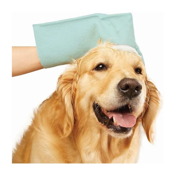 Water Activated Foam Shampoo Mitts for 5 Pets with Orange Scent