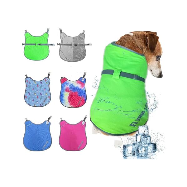 Water Cooling Dog Coat with 3 Layers, Reflective, Reversible, and Comfortable