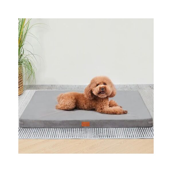 Water-Resistant Dog Bed with Removable Washable Cover and Orthopedic Foam for Medium Dogs