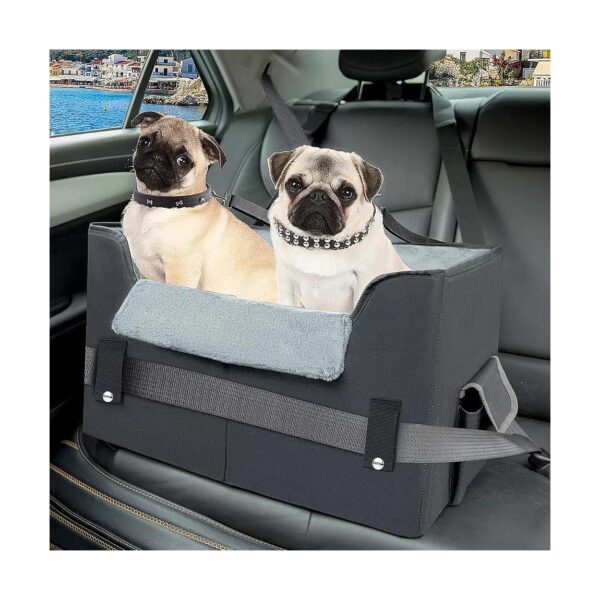 Water-Resistant Dog Car Seat for Small Pets with Large Storage Compartments