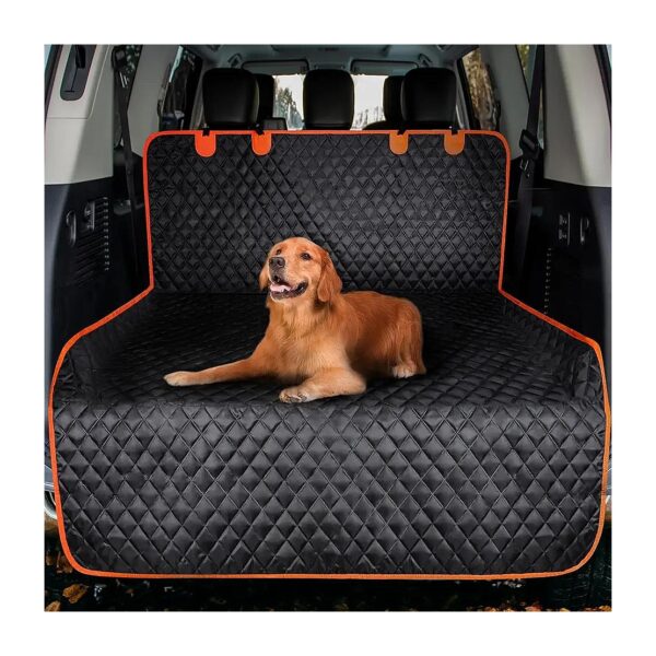 Water-Resistant Pet Cargo Cover with Adhesive Straps for SUVs and Sedans