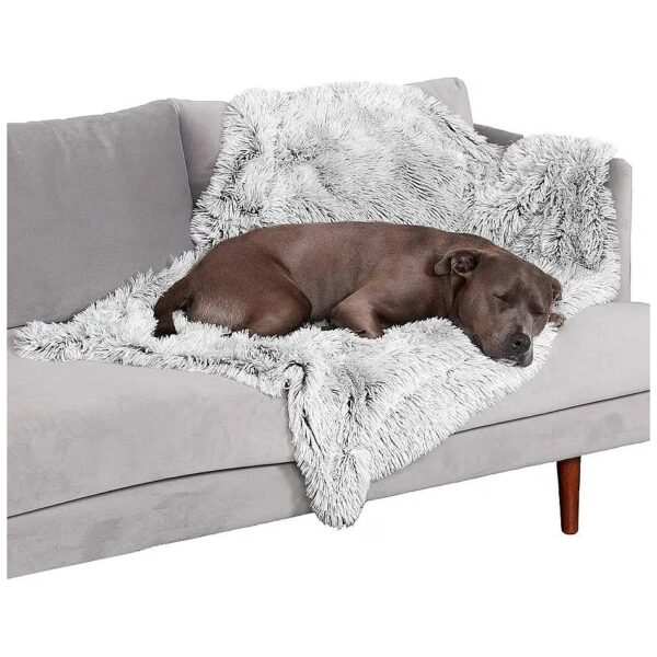 Water-Resistant Soft Blanket for Dogs and Cats - Long Faux Fur and Velvet