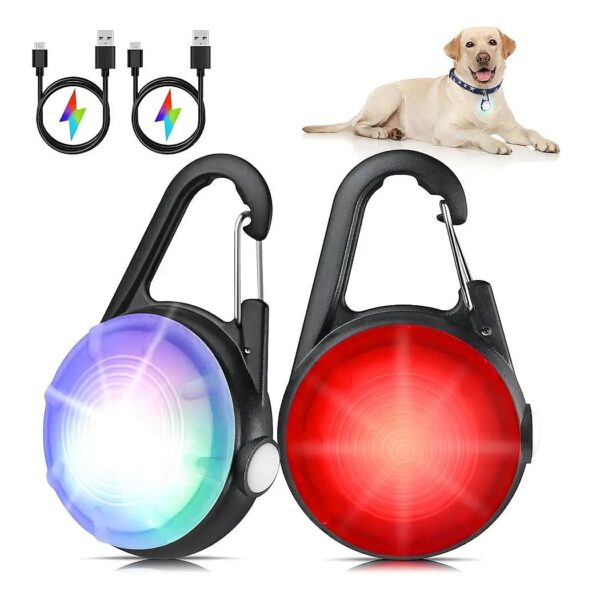 Waterproof 4-Mode Adjustable LED Dog Collar Light for Night Time Walking Camping Hiking