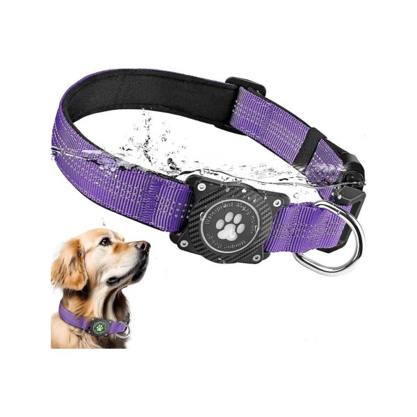 Waterproof Apple Airtag Holder Dog Collar for Small Medium Large Heavy Duty Dogs