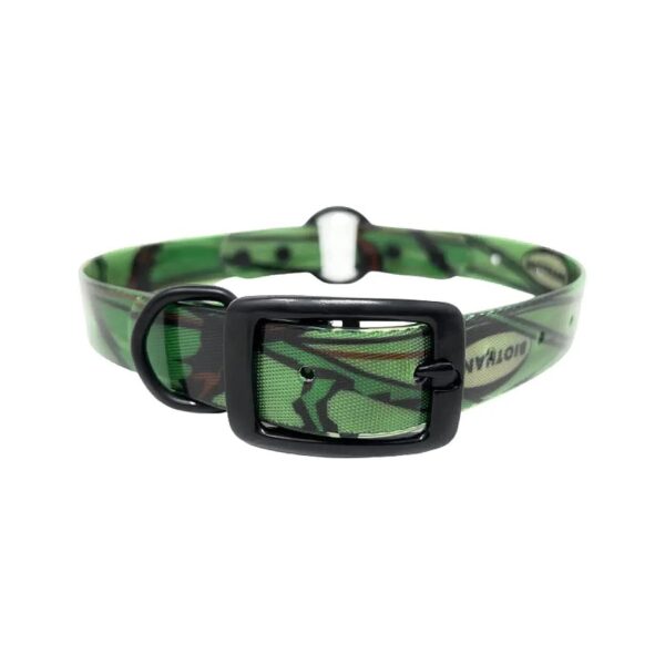 Waterproof Camouflage Dog Collar for Small to Extra-Large Dogs with Black Hardware