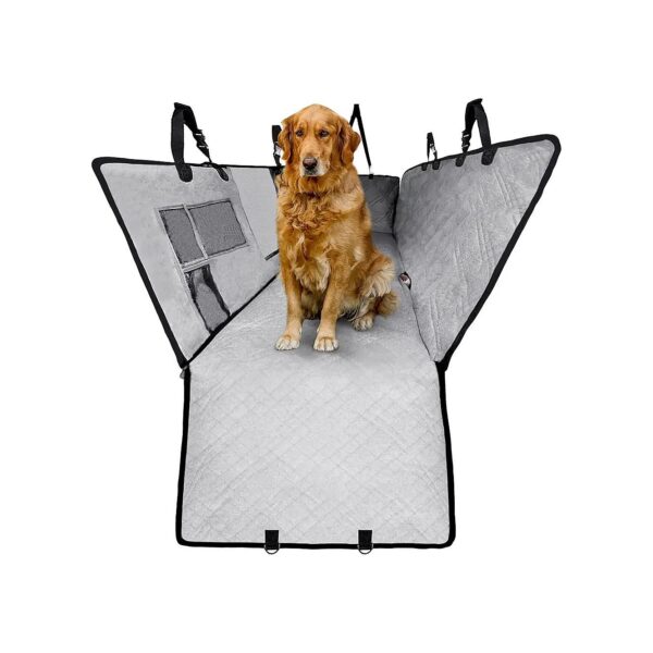 Waterproof Car Seat Covers for Dogs with Mesh Window and Scratchproof Design