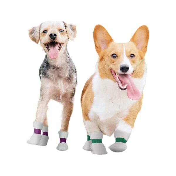 Waterproof Disposable Dog Booties with Adjustable Straps for Small and Medium Dogs M Size