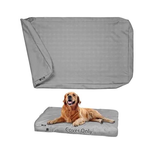 Waterproof Dog Bed Cover for Large Crates 34x22x5 Inches Gray