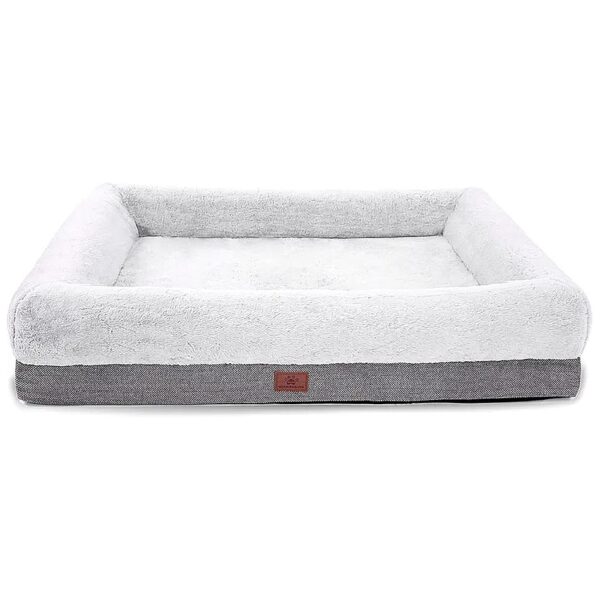 Waterproof Dog Bed with Egg Foam Design and Bolster Sides for Large and Extra Large Dogs