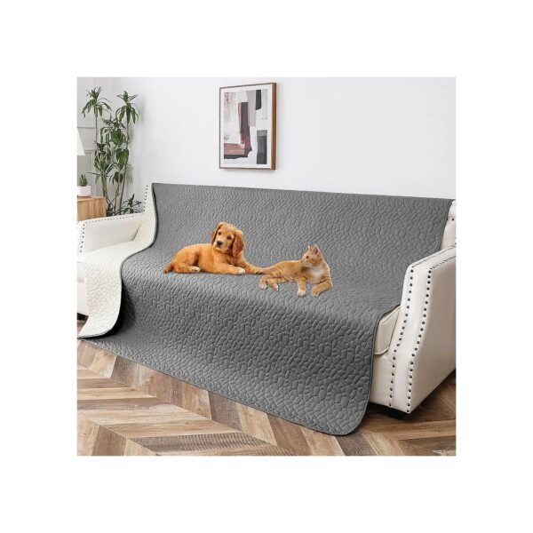 Waterproof Dog Blanket 52x82 Darkgrey for Pet Hair Resistant Couch Protector