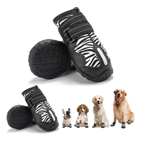 Waterproof Dog Booties for Winter Snow Boots Medium to Large Dogs Protection