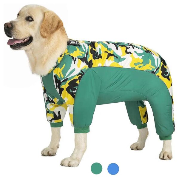 Waterproof Dog Coat for Large Dogs, Fleece Lined for Cold Winter Weather