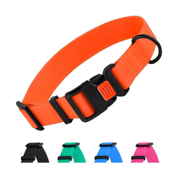 Waterproof Dog Collars for Small Medium Large Dogs with Adjustable Size and Nylon Webbing