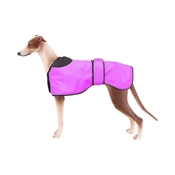 Waterproof Dog Jacket with Adjustable Straps and Warm Fleece Lining for Large Dogs