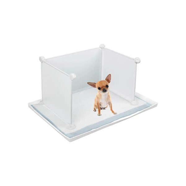 Waterproof Dog Litter Box with High Walls and Silicone Pee Pad Holder Tray for Small Dogs