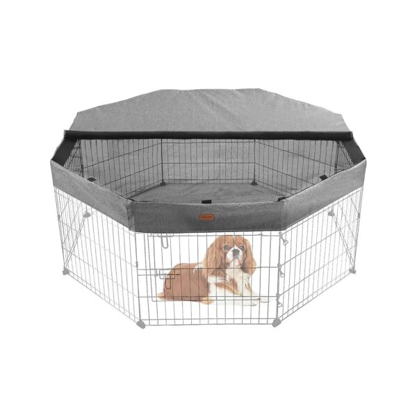 Waterproof Dog Playpen Cover 24'' Wide 8 Panels with UV Protection for Pet Parents