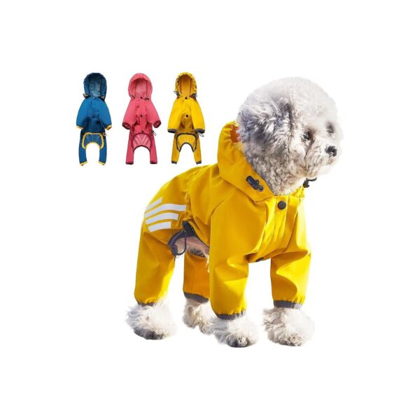 Waterproof Dog Raincoat for Small Medium Dogs with Easy to Wear Design