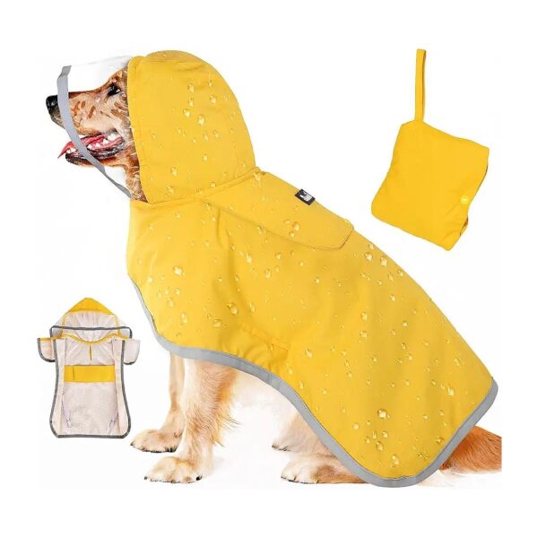 Waterproof Dog Raincoat for Small Medium Large Dogs with Reflective Strips