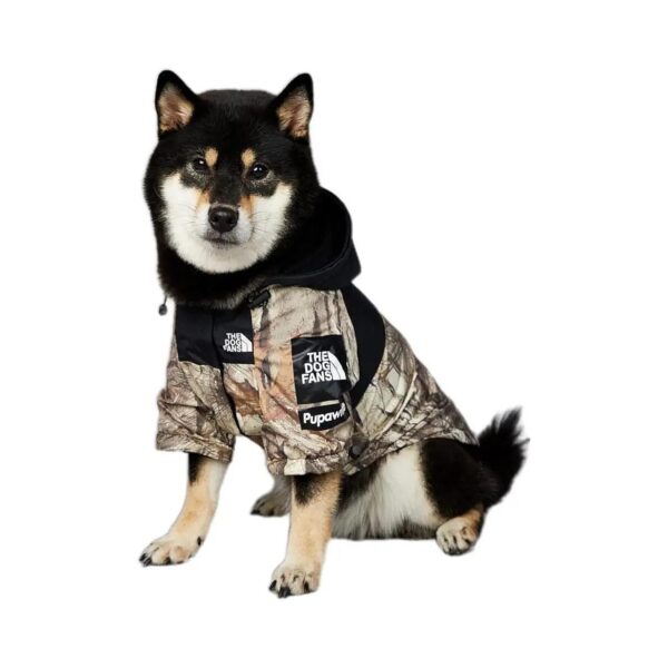 Waterproof Dog Raincoat for Small to Large Dogs with Leash Hole - Jungle Camo Medium Size