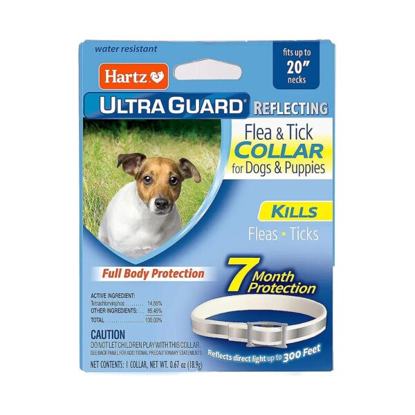 Waterproof Flea and Tick Collar for Adult Dogs and Puppies Up to 20 Inch Neck